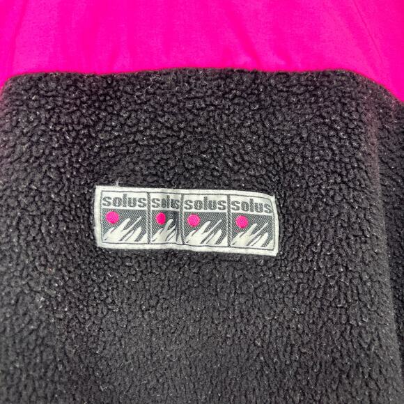 Vintage Solus 1/2 Zip  Polar Fleece Pullover Jacket Large Unisex Pink Blue USA - Picture 4 of 10
